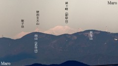 如意ヶ岳(如意ヶ嶽)から御嶽山(木曽御嶽)を遠望 京都東山 2014年1月