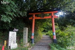 深草トレイル大岩山展望所コース(大岩神社参道)、大岩街道の上山口に建つ鳥居 2014年9月