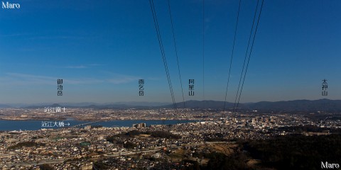 音羽山 鶴の里・池の内公園コース 展望地から湖南、鈴鹿山脈を一望する 2015年2月