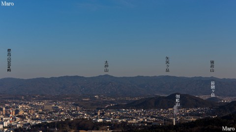 音羽山 池の内展望地から湖南アルプス（田上山地）を望む 2015年2月